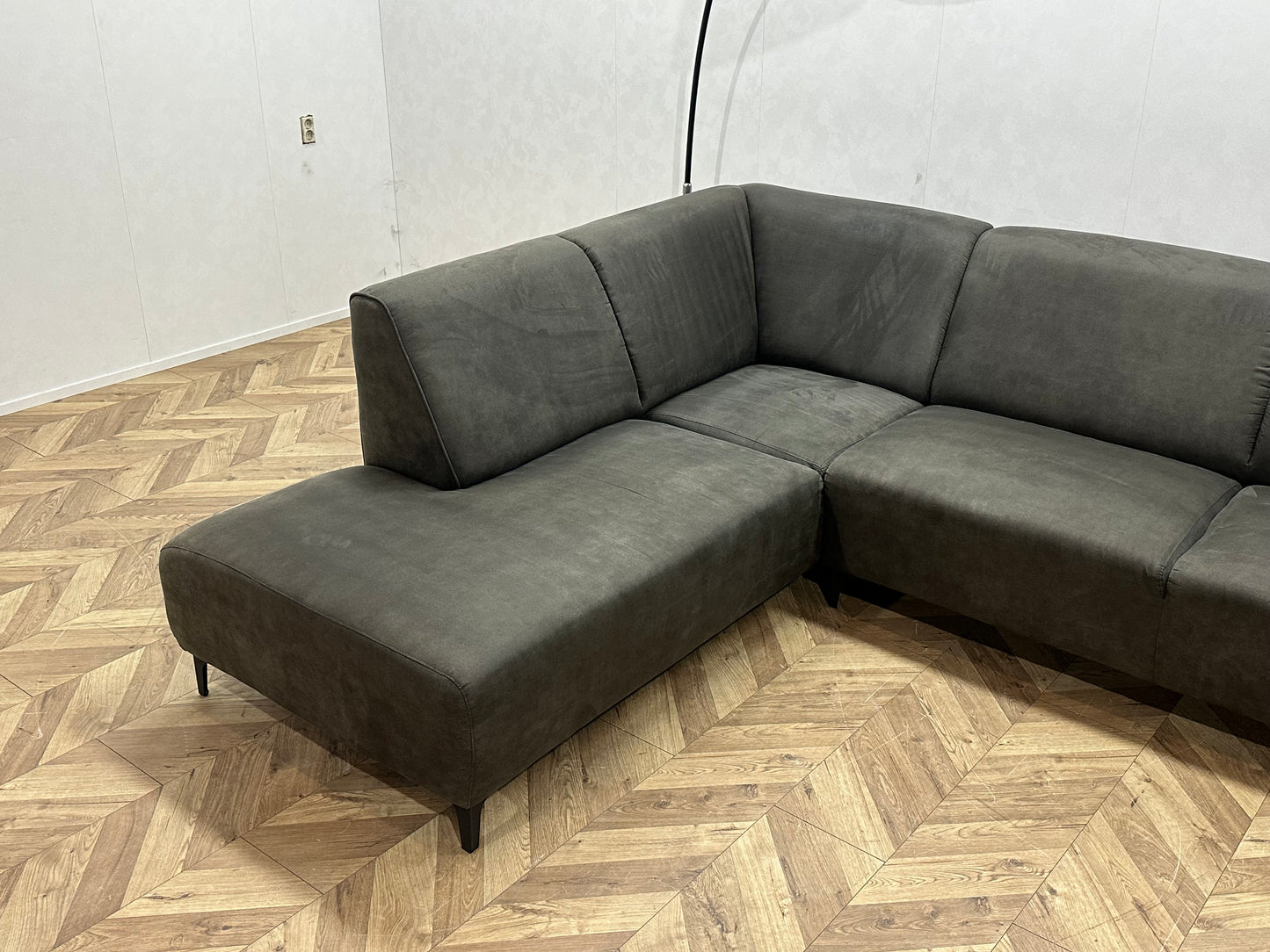 Antraciet Suède Stoffen Hoekbank