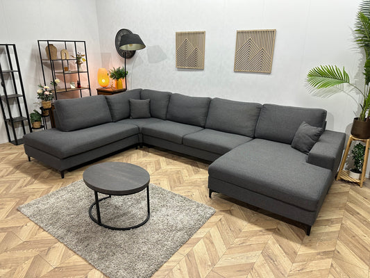 Antraciet U Bank ~ Losse Kussens Met Afneembare Hoezen