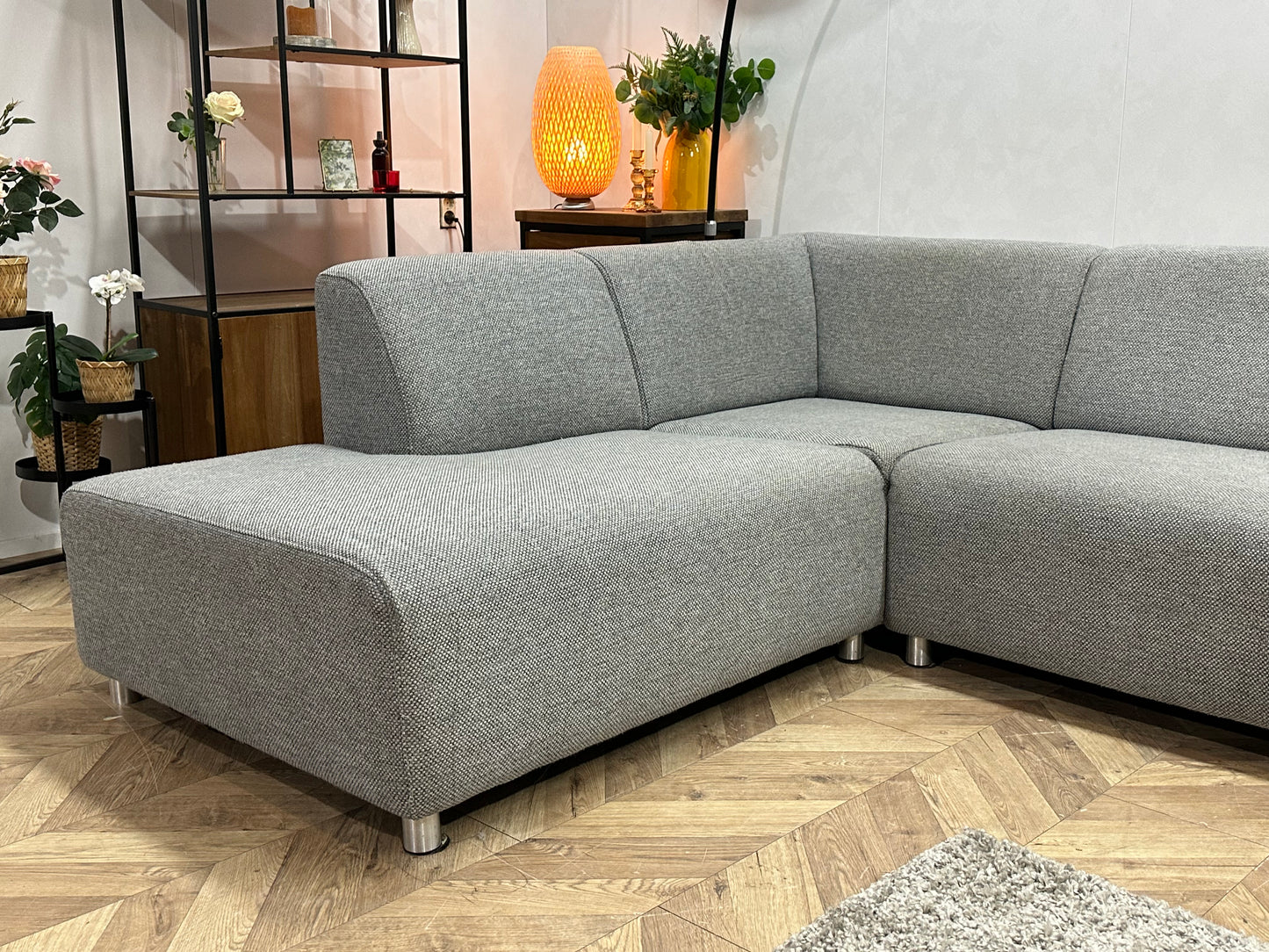 Licht Grijze Ruime U Bank ~ Vaste Kussens