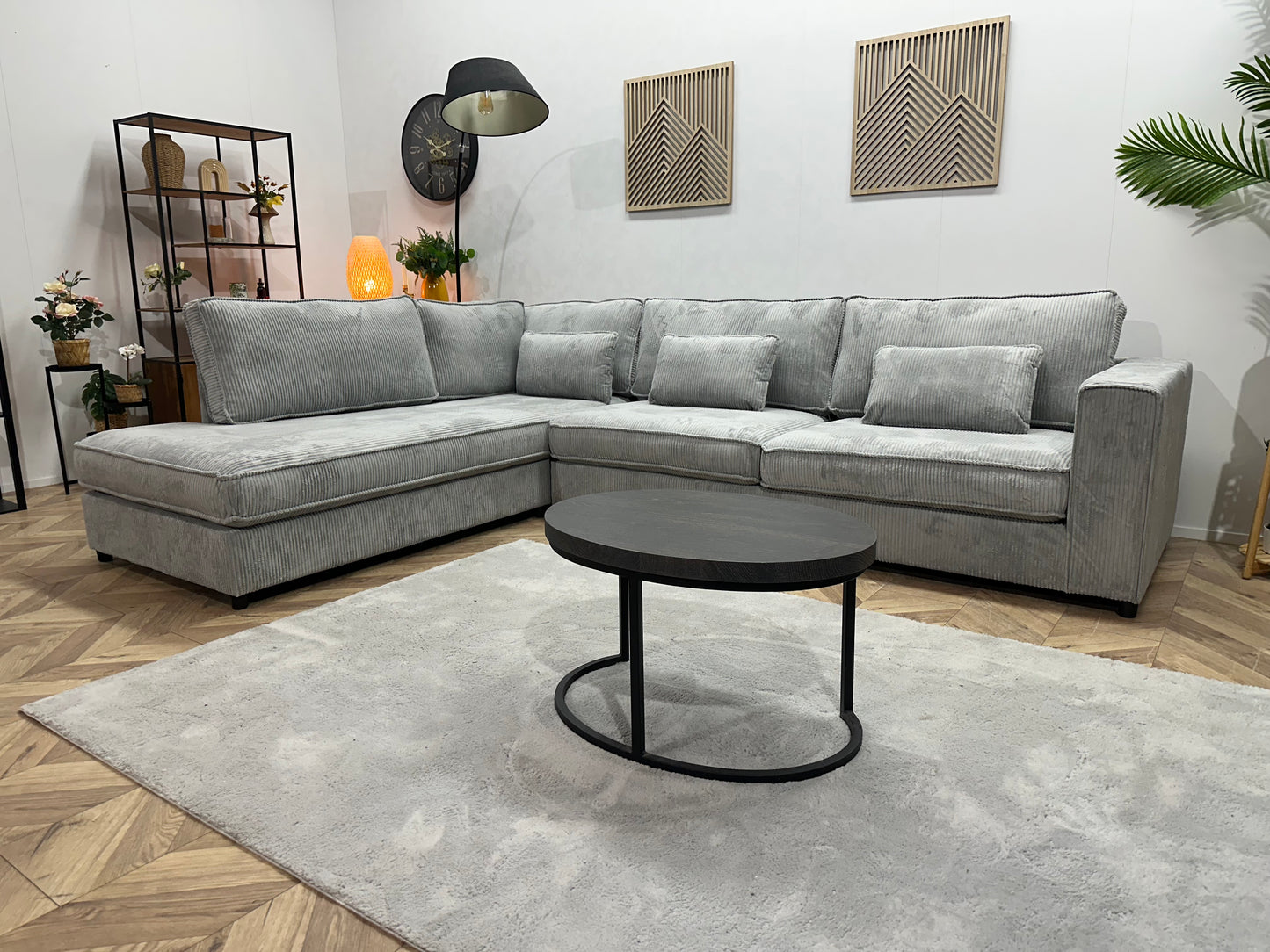 Hoekbank Amsterdam Ribstof