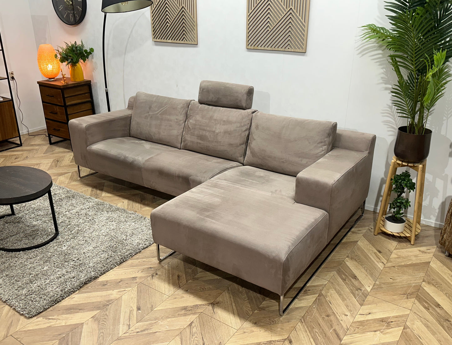 Montèl Licht Bruine Hoekbank ~ Nieuwstaat