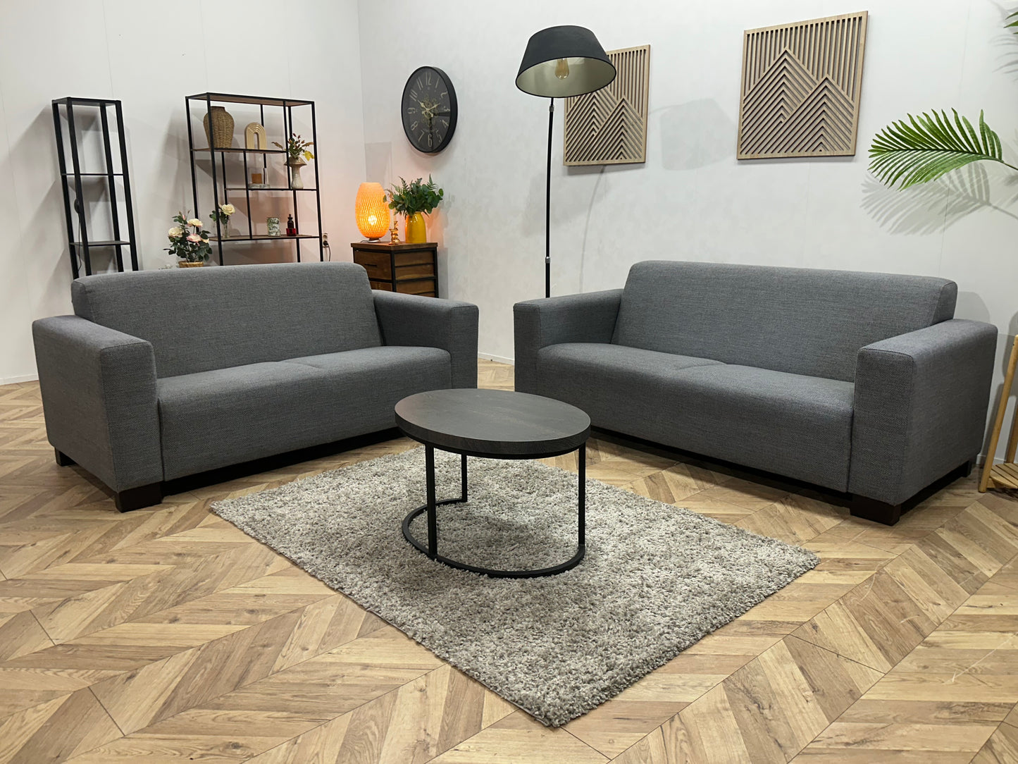 Grijze Banken Set ~ Vaste Kussens