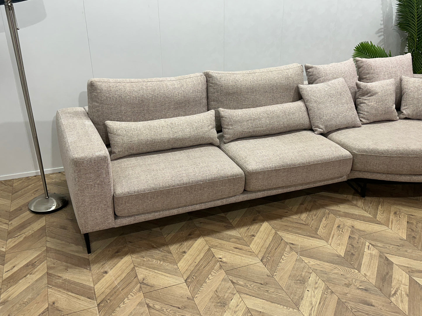 Crème Design Hoekbank ~ Losse Kussens Met Afneembare Hoezen