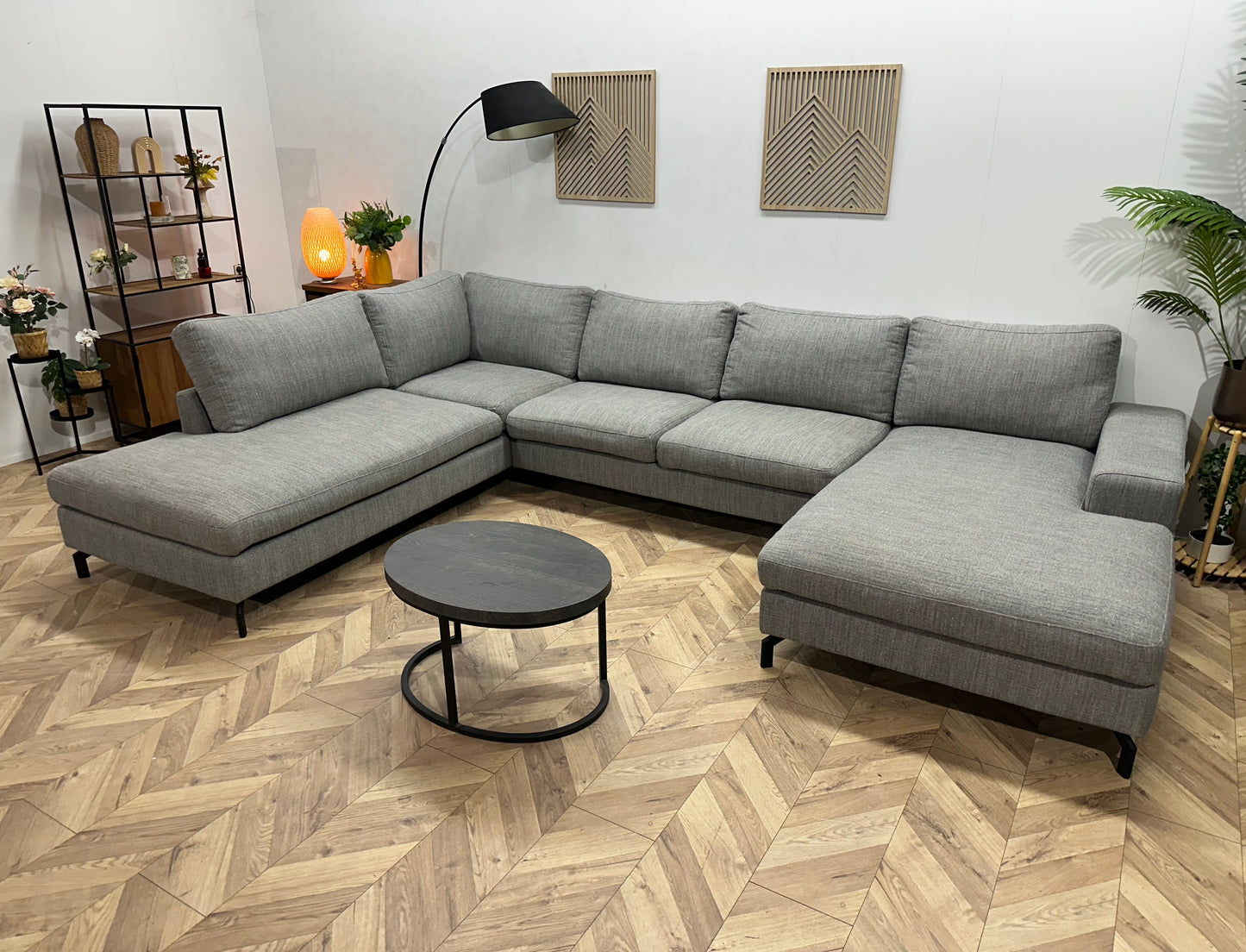 Montèl Licht Grijze U Bank ~ Losse Kussens Met Afneembare Hoezen