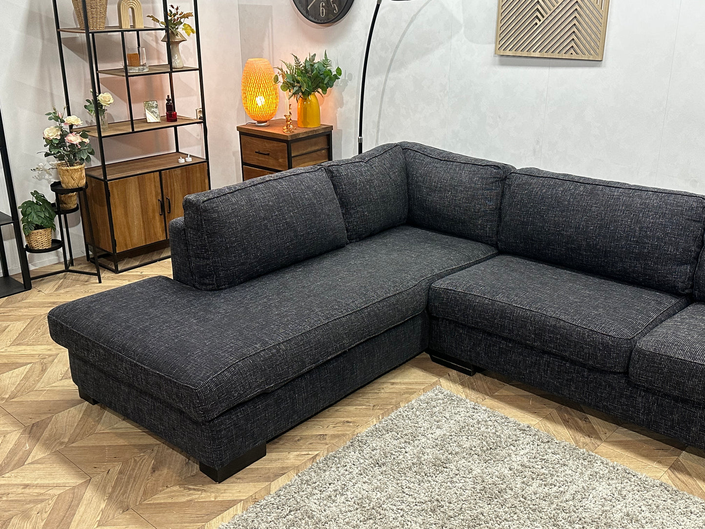 Antraciet Hoekbank ~ Losse Kussens Met Afneembare Hoezen