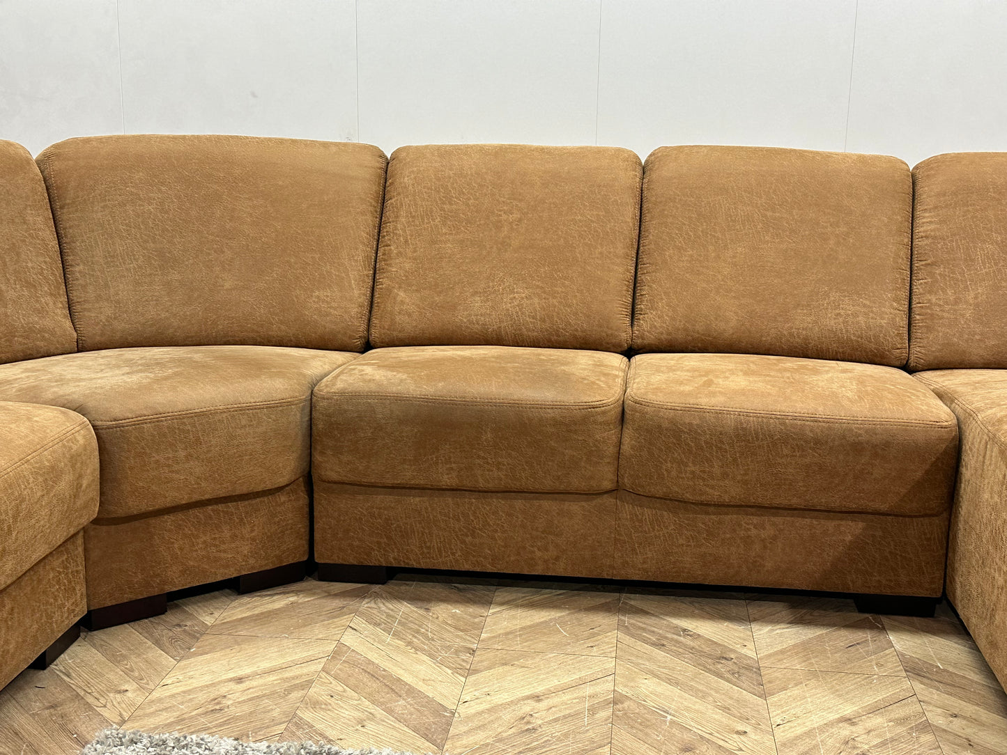 Cognac Bruine Suède Stoffen U Bank ~ Vaste Kussens