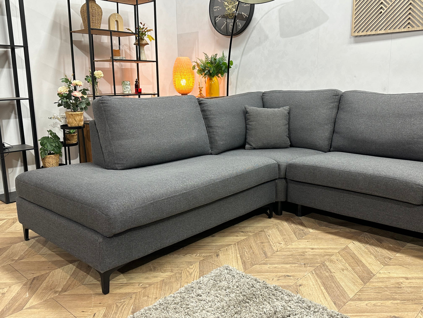 Antraciet U Bank ~ Losse Kussens Met Afneembare Hoezen