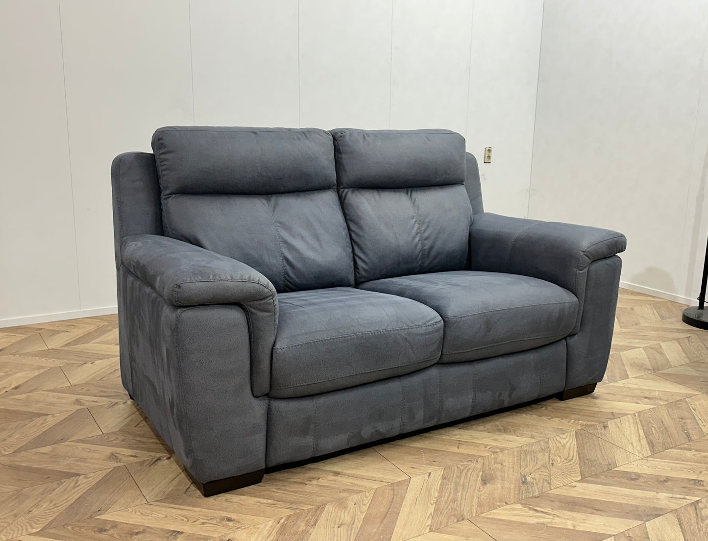 Blauwe Suède Stoffen Banken Set ~ Relaxfunctie