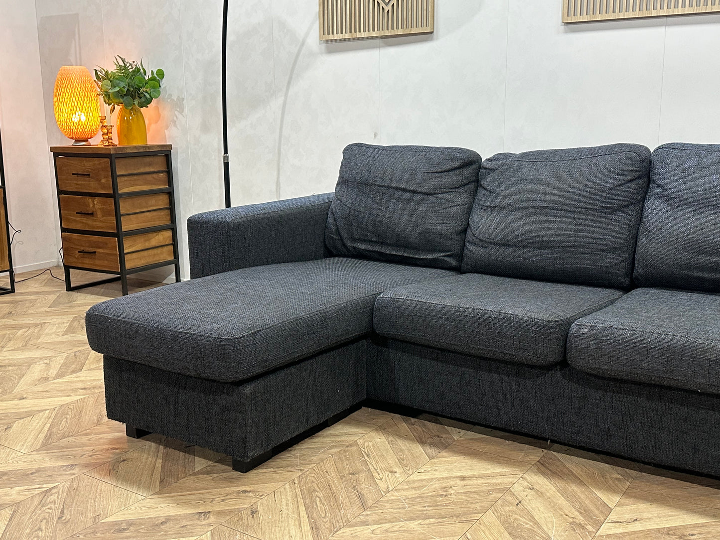 Antraciet Hoekbank ~ Losse Kussens Met Afneembare Hoezen