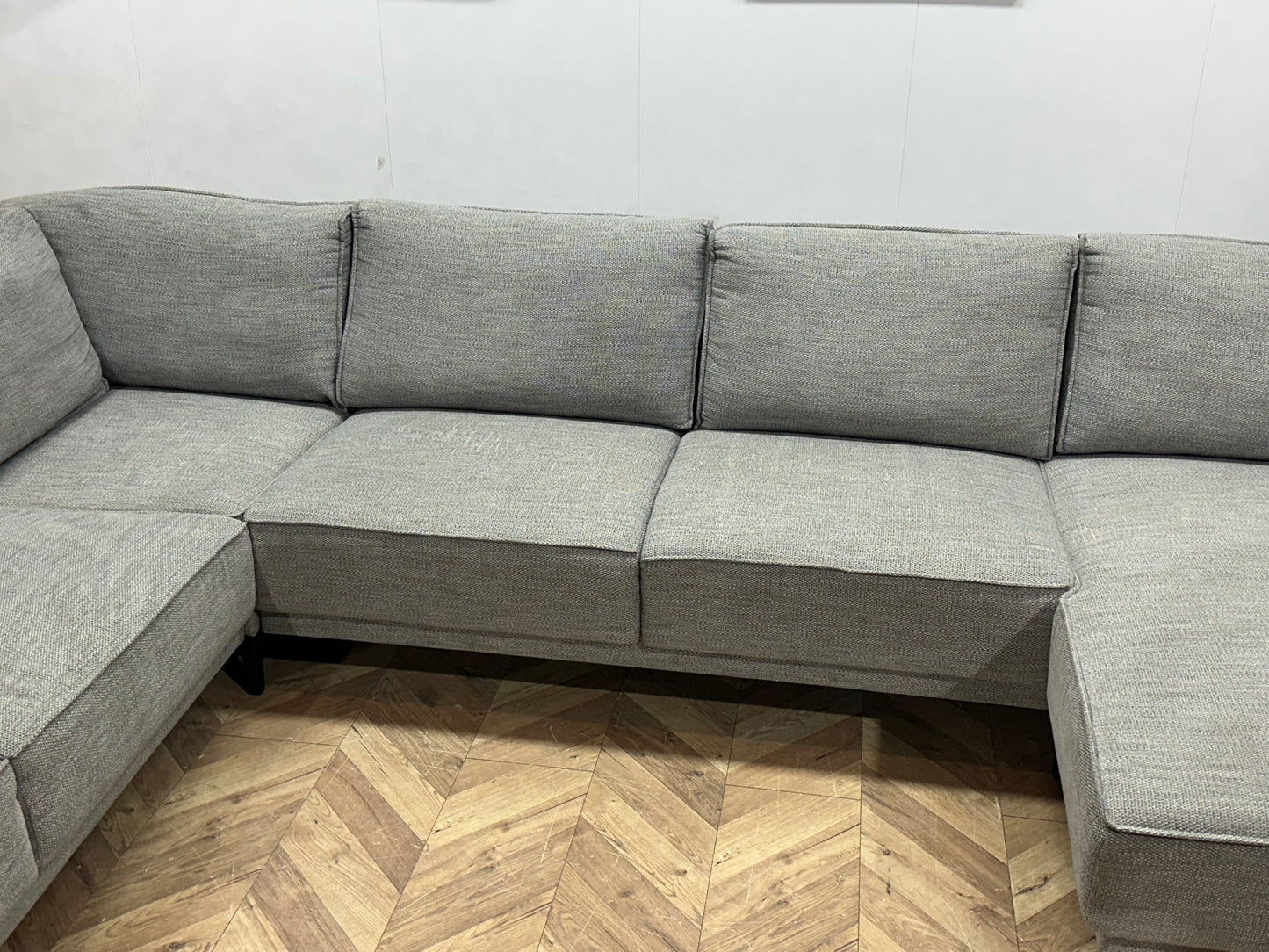 Licht Grijze U Bank ~ Losse Rugkussens Met Afneembare Hoezen