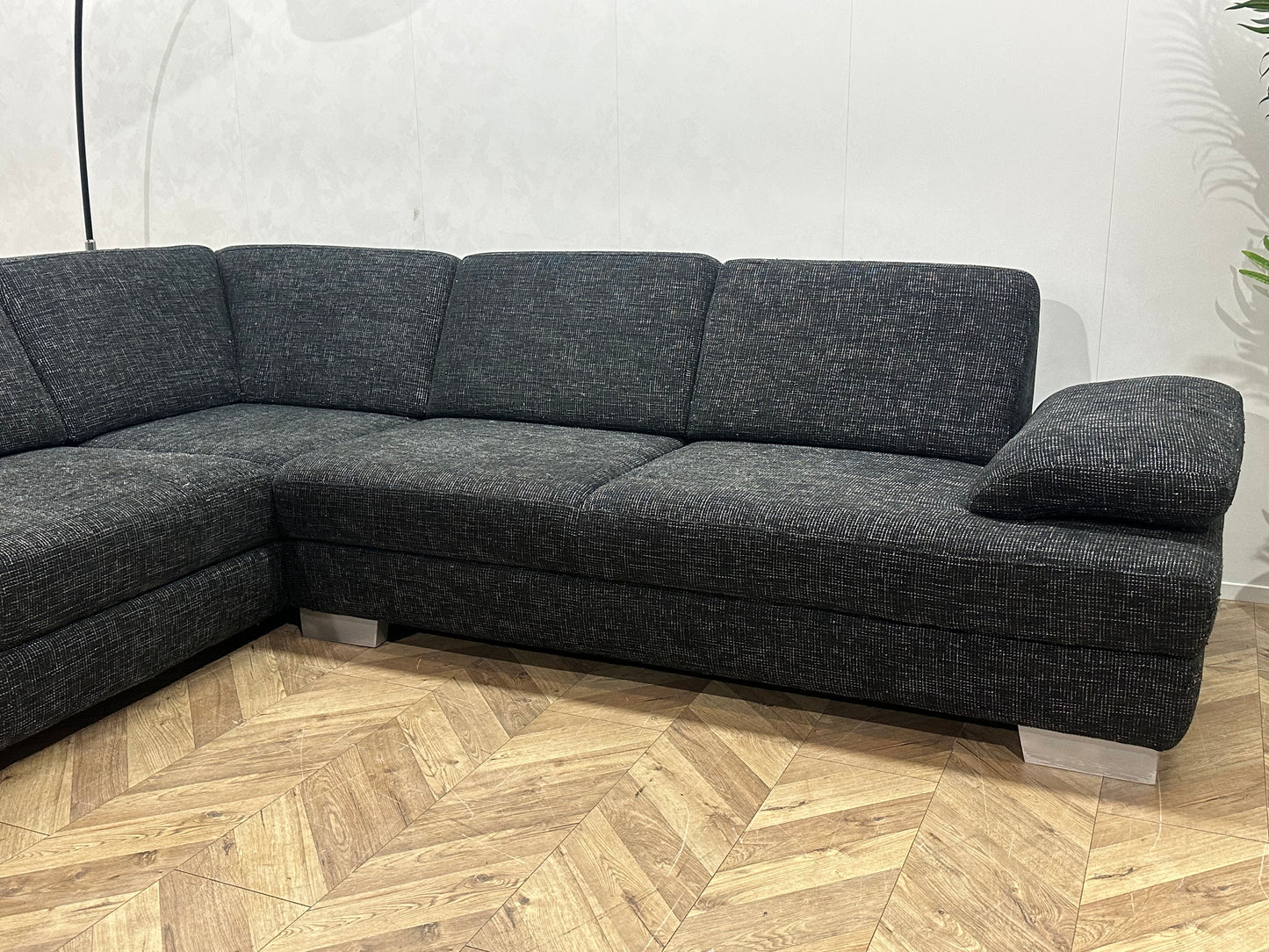 Antraciet Hoekbank ~ Verstelbare Armsteun