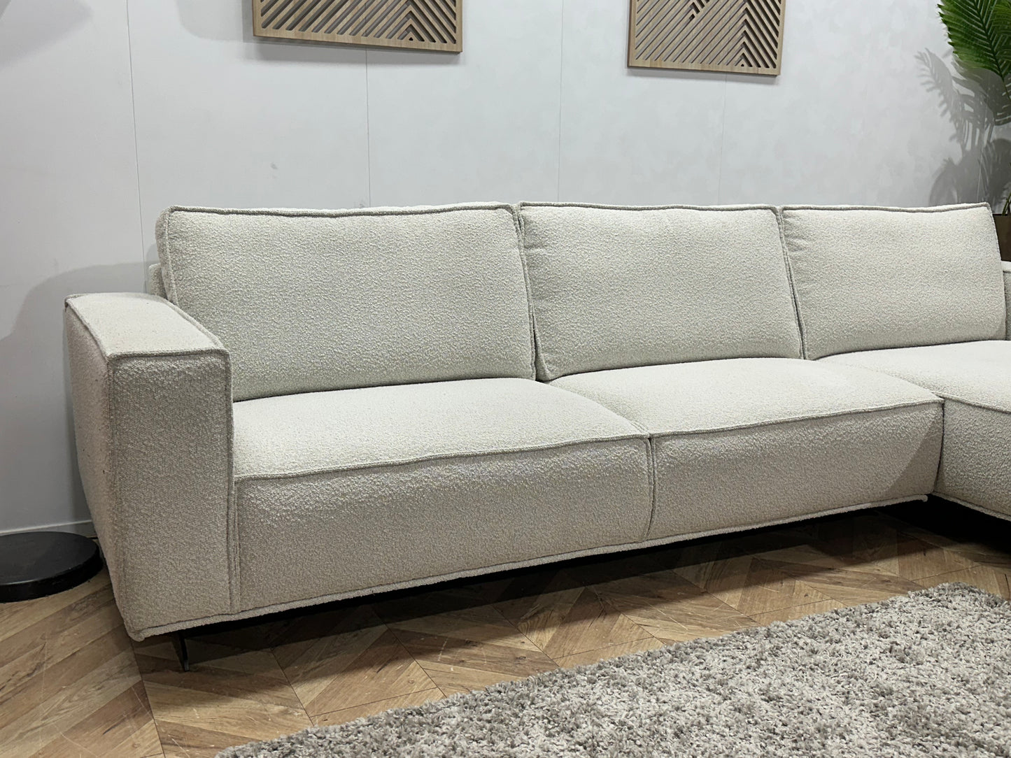 !Showroommodel! Witte Bouclé Hoekbank