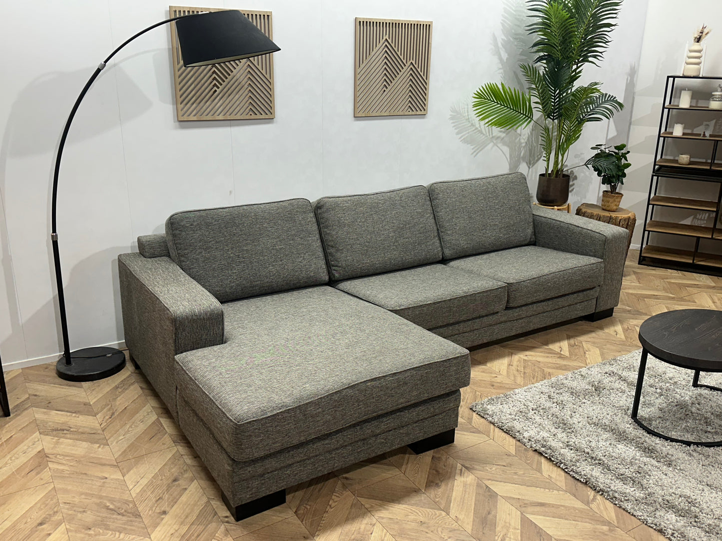 Grijze Hoekbank ~ Losse Kussens Met Afneembare Hoezen