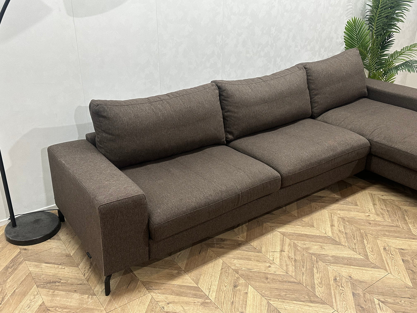 Montèl Bruine Hoekbank ~ Losse Kussens Met Afneembare Hoezen