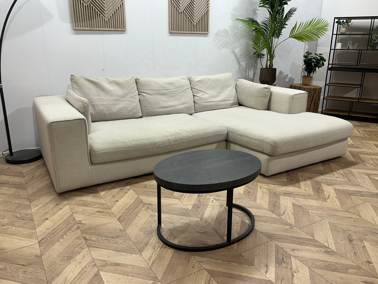 Crème Hoekbank ~ Losse Kussens Met Afneembare Hoezen