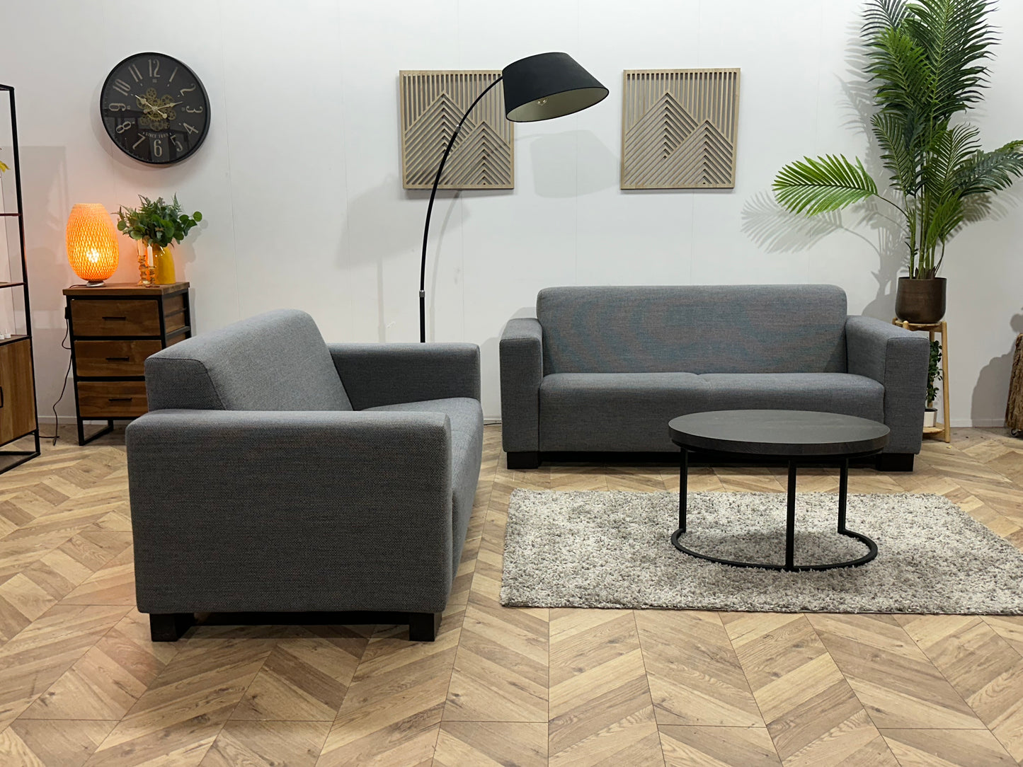 Grijze Banken Set ~ Vaste Kussens