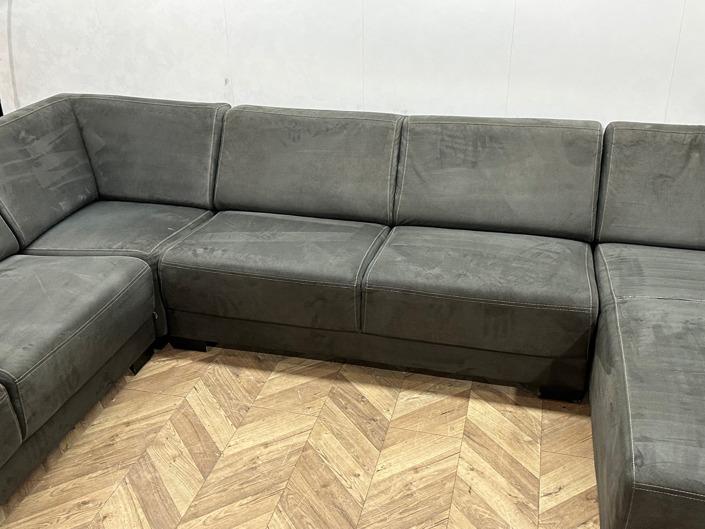 Antraciet Suède Stoffen U Bank ~ Vaste Kussens