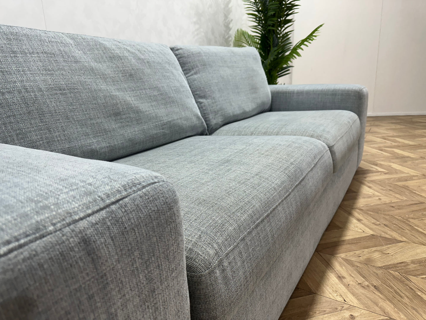 Licht Blauwe 2.5-Zits Bank ~ Losse Kussens Met Afneembare Hoezen