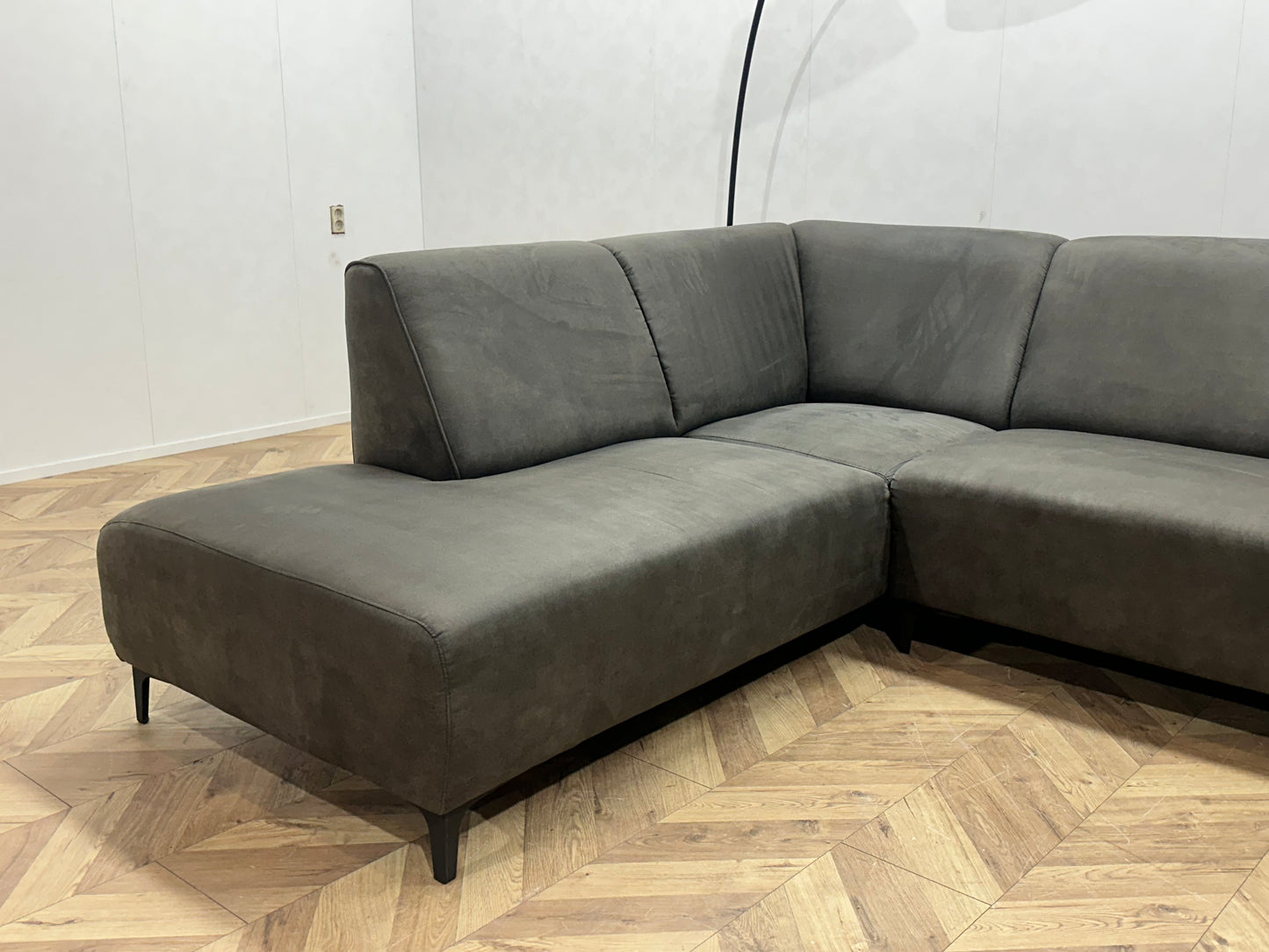 Antraciet Suède Stoffen Hoekbank