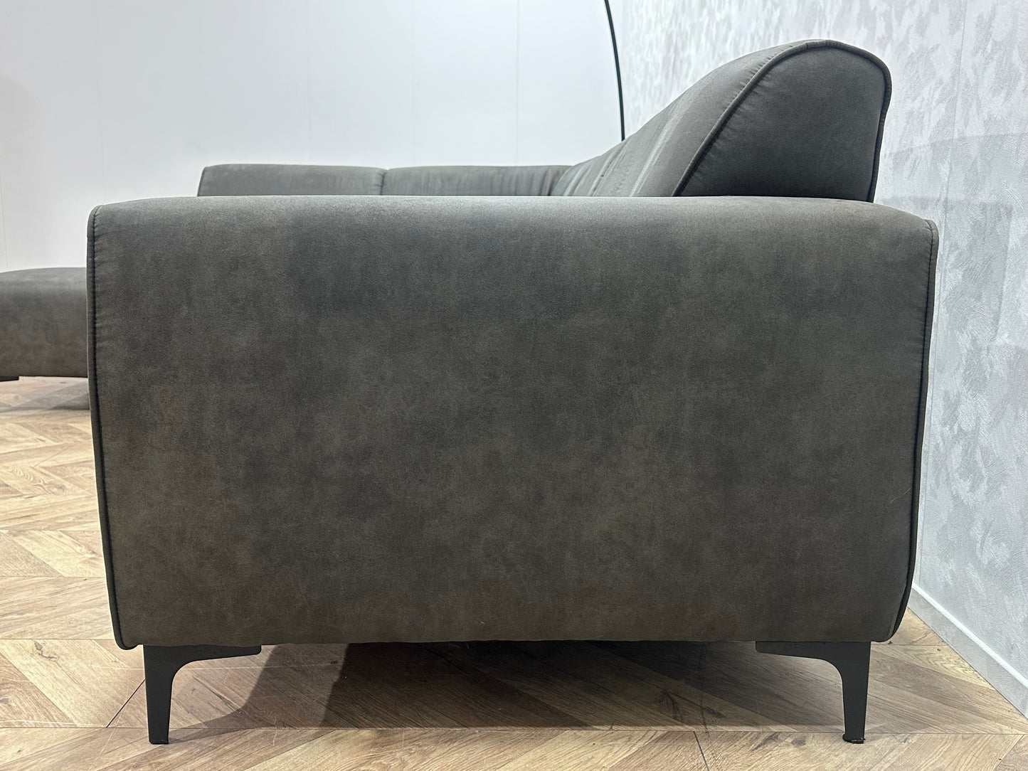 Antraciet Suède Stoffen Hoekbank