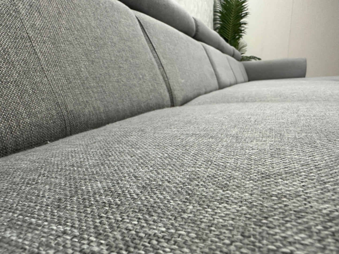 Licht Grijze Ruime Hoekbank ~ Verstelbare Hoofdsteunen