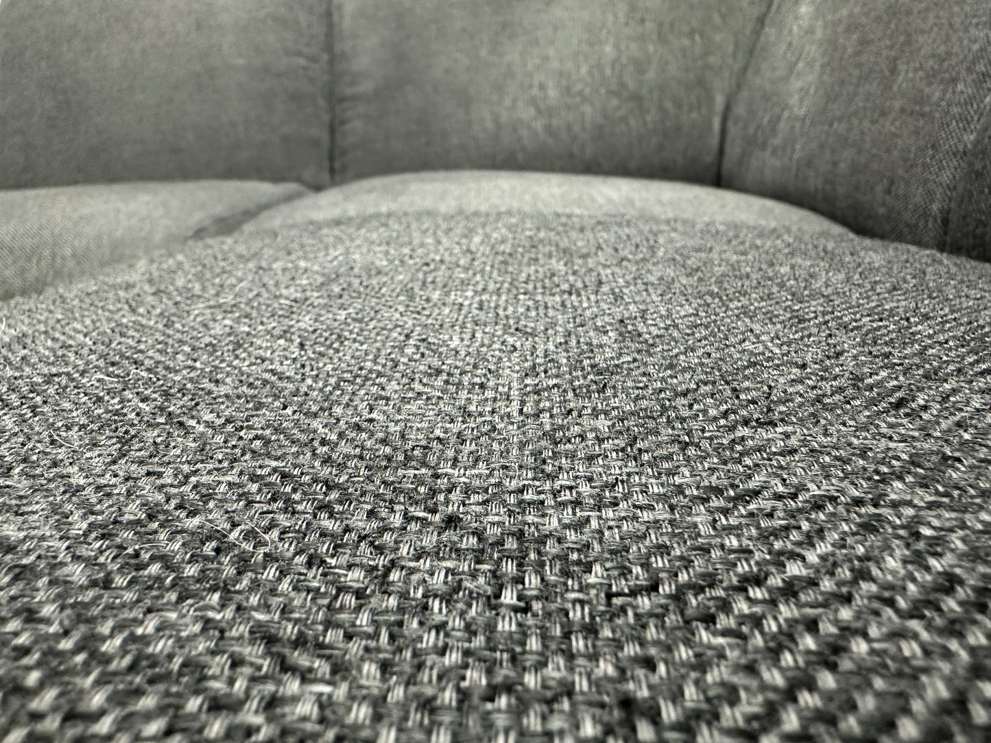 Antraciet Hoekbank ~ Vaste Kussens