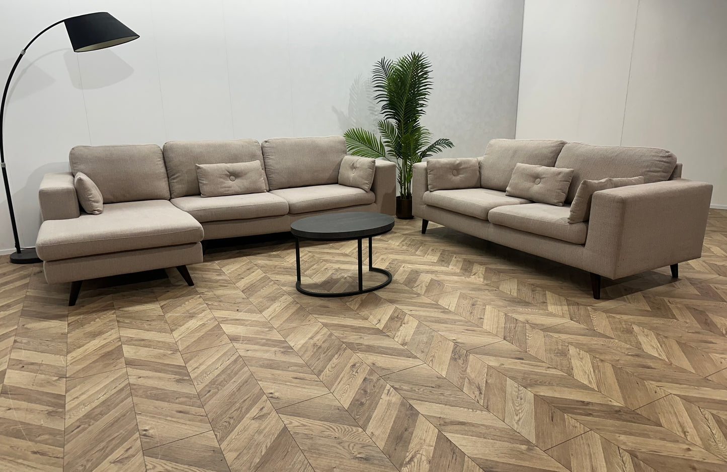 Umix Licht Grijze Banken Set ~ Losse Kussens Met Afneembare Hoezen
