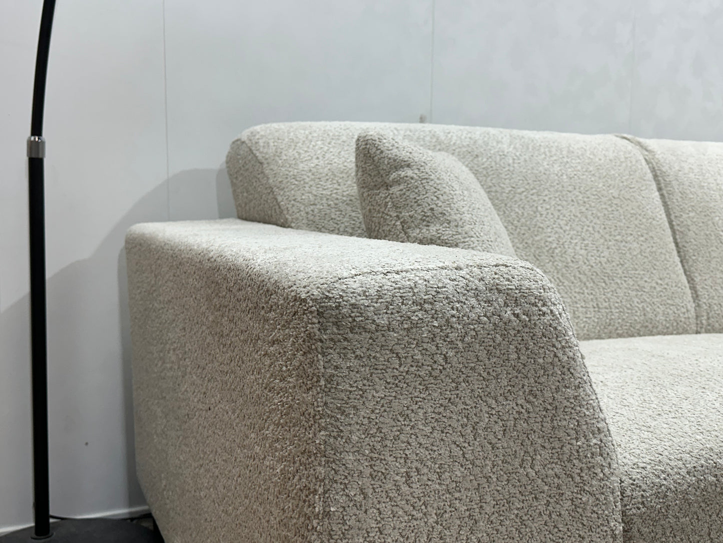 !Showroommodel! Crème Boucle Hoekbank