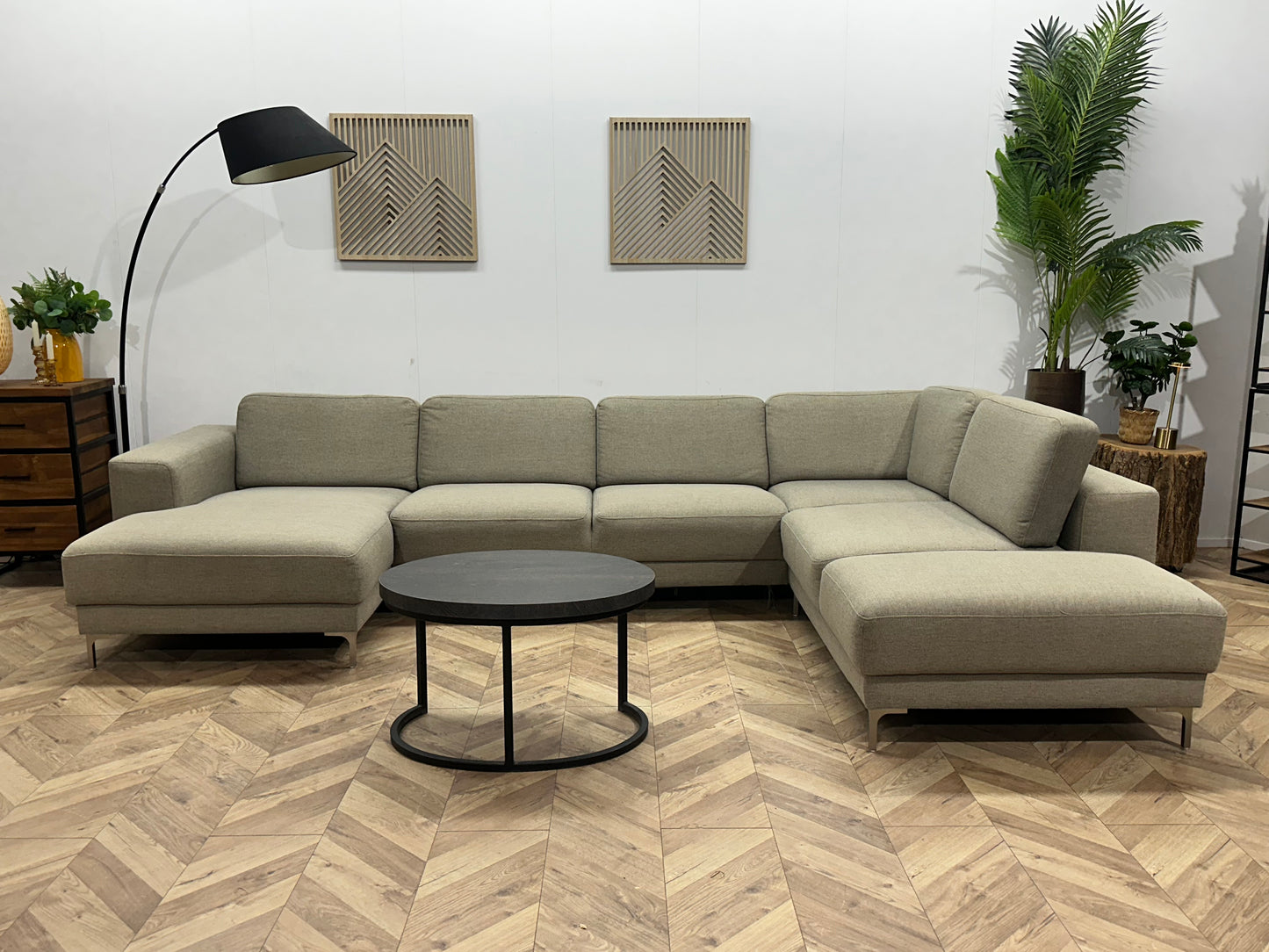 Beige U Bank ~ Losse Rugkussens Met Afneembare Hoezen