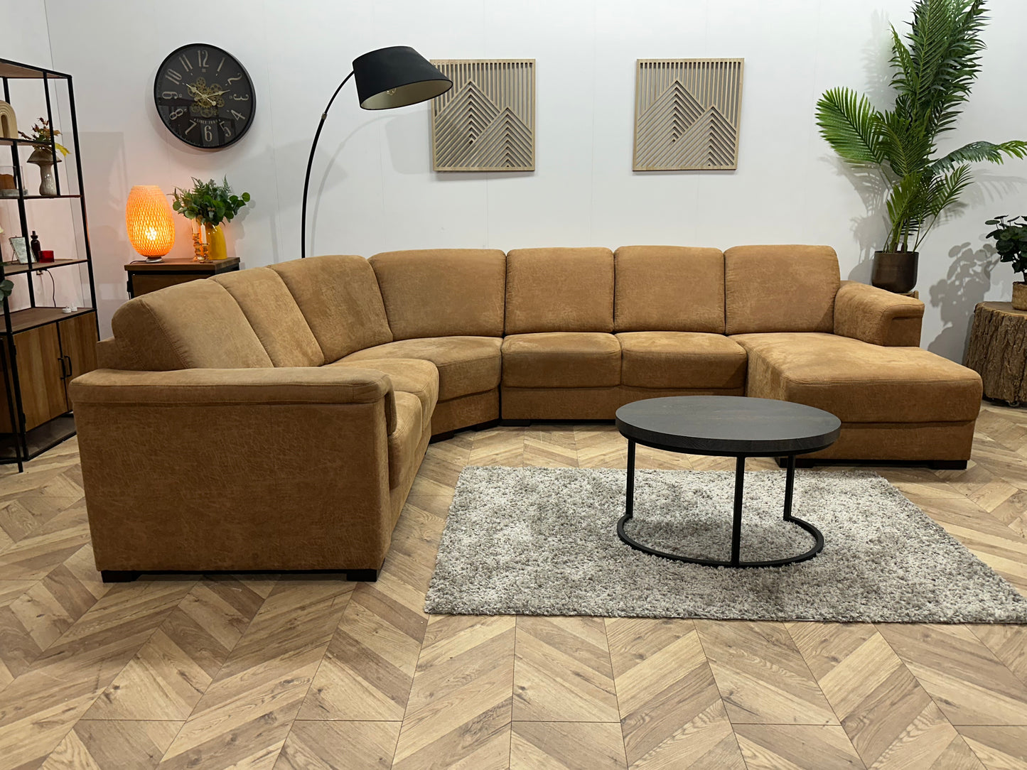 Cognac Bruine Suède Stoffen U Bank ~ Vaste Kussens