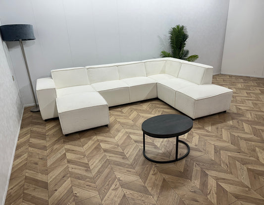 Witte Bloucé Stoffen U Bank ~ Vaste Kussens