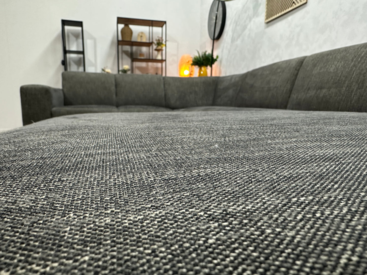 Grijze U Bank ~ Vaste Kussens