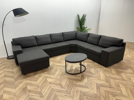 Antraciet U Bank ~ Losse Rugkussens Met Afneembare Hoezen