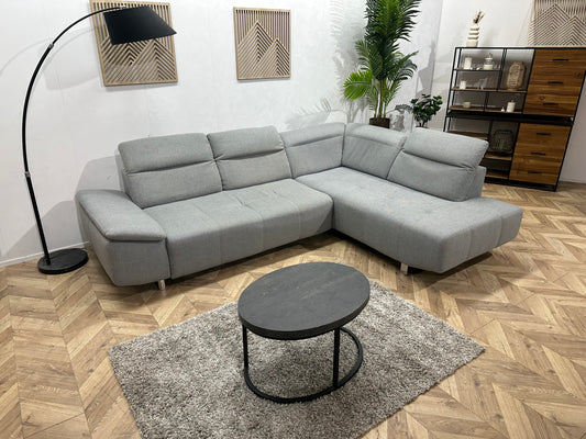 Licht Grijze Hoekbank ~ Verstelbare Hoofdsteunen