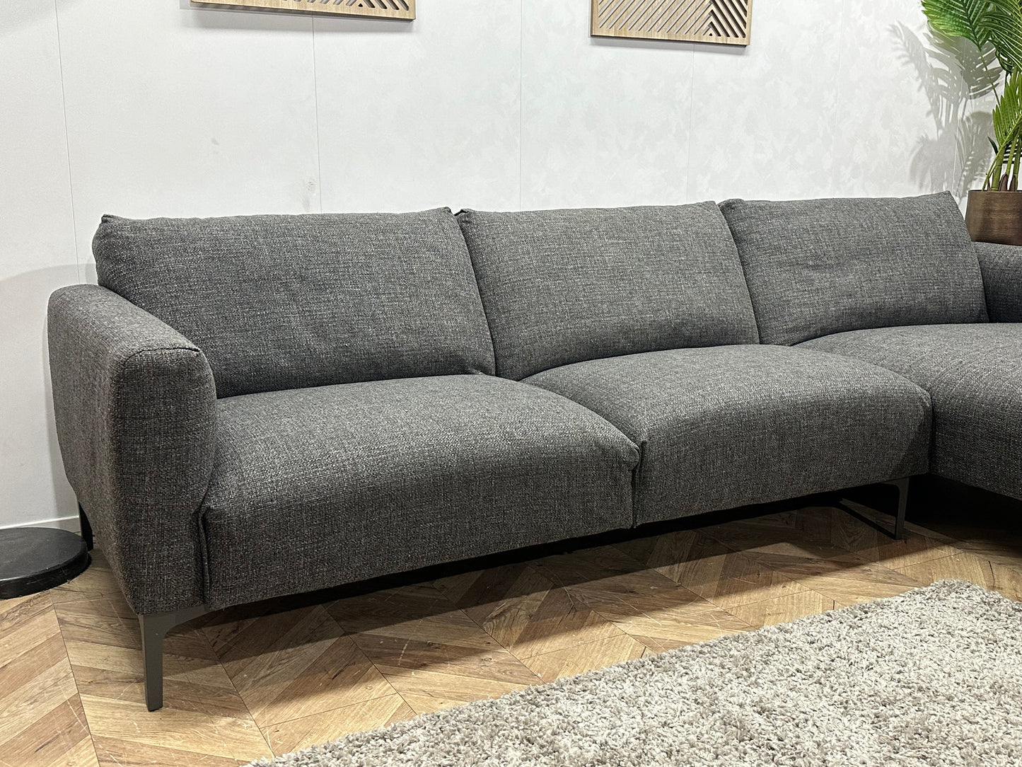 Bert Plantagie Antraciet Design Hoekbank ~ Vaste Kussens