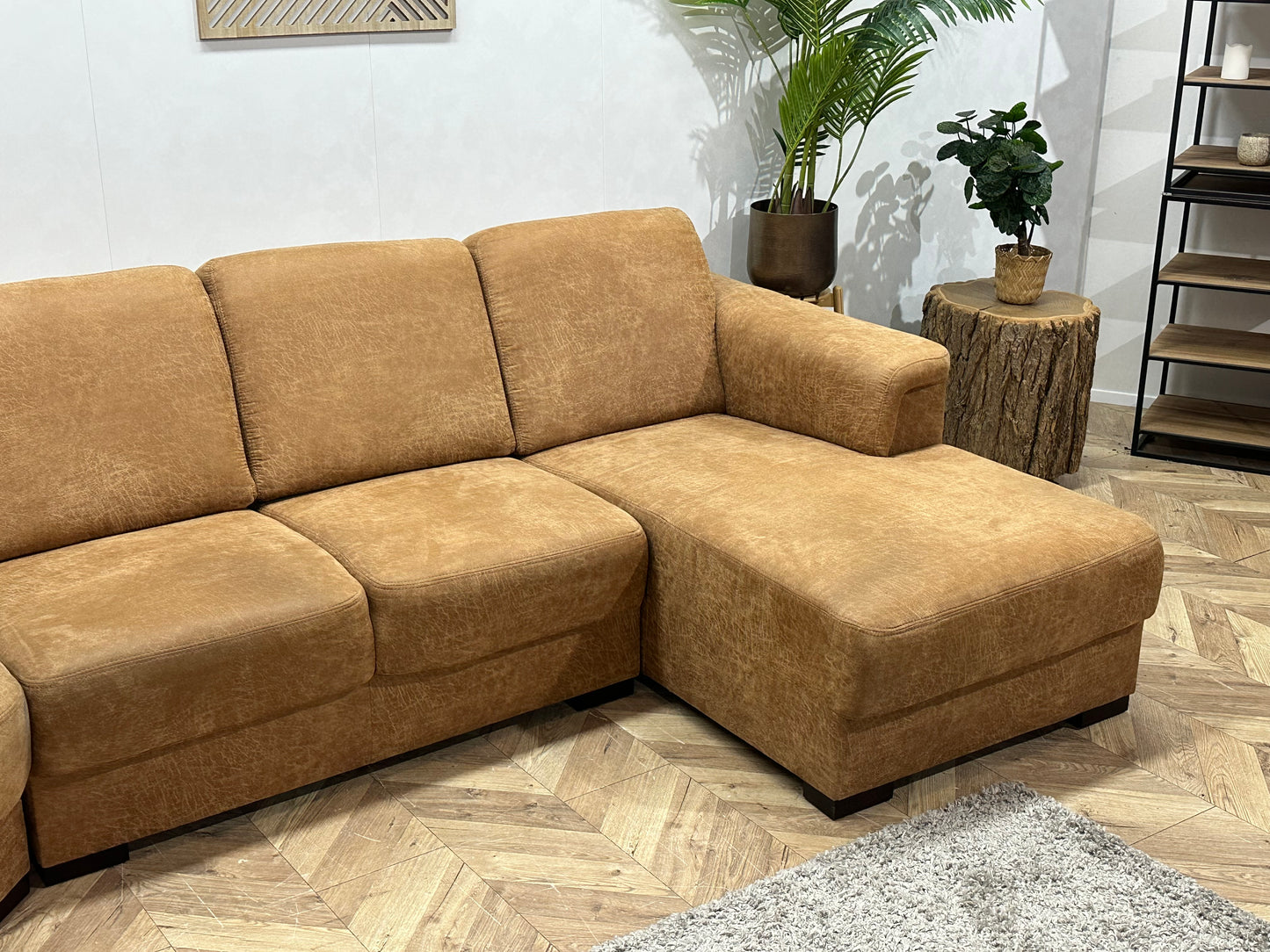 Cognac Bruine Suède Stoffen U Bank ~ Vaste Kussens