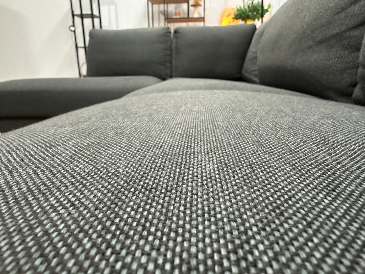 Grijze Hoekbank ~ Losse Rugkussens Met Afneembare Hoezen