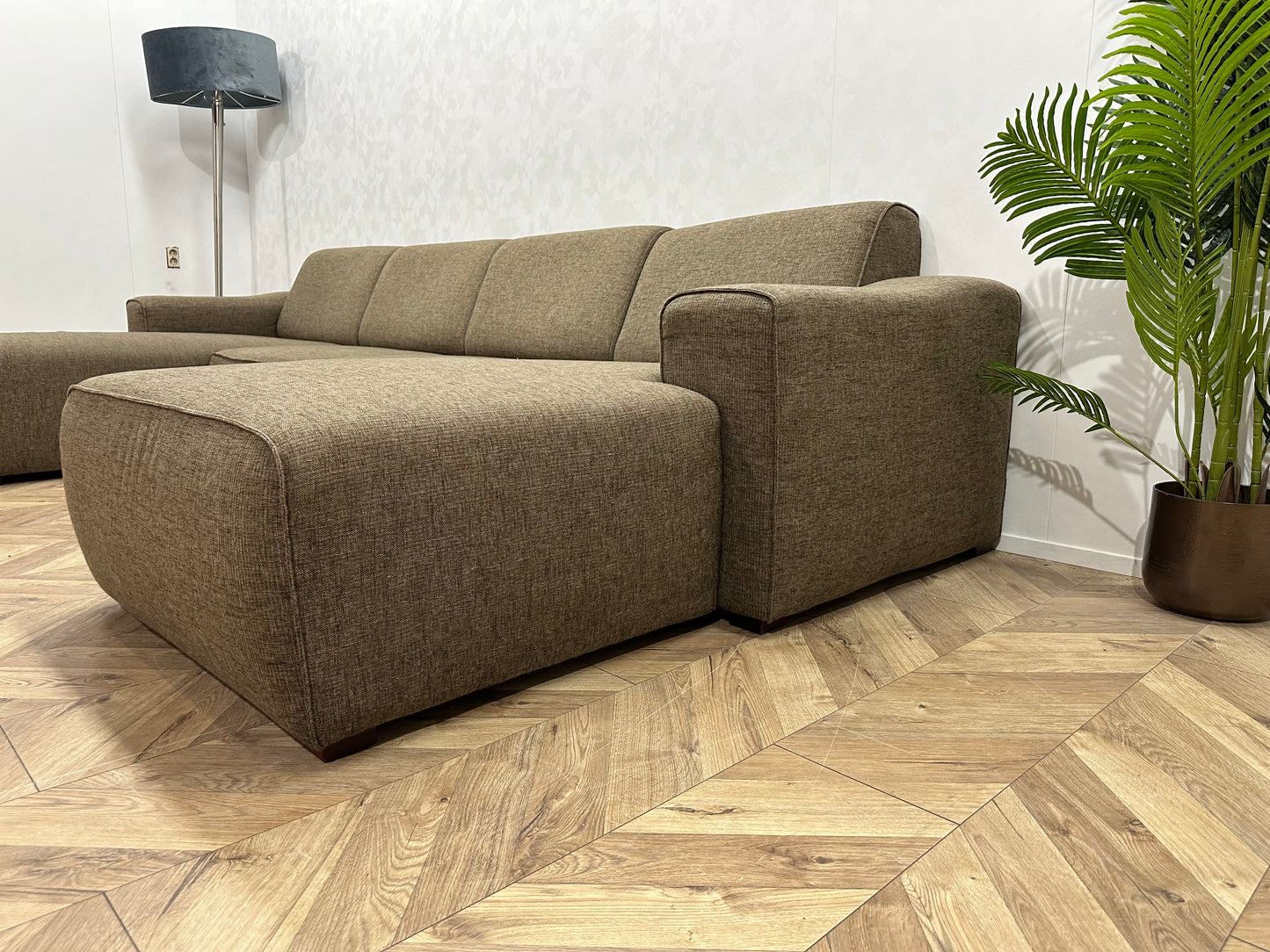 IN.HOUSE Bruine U Bank ~ Vaste Kussens