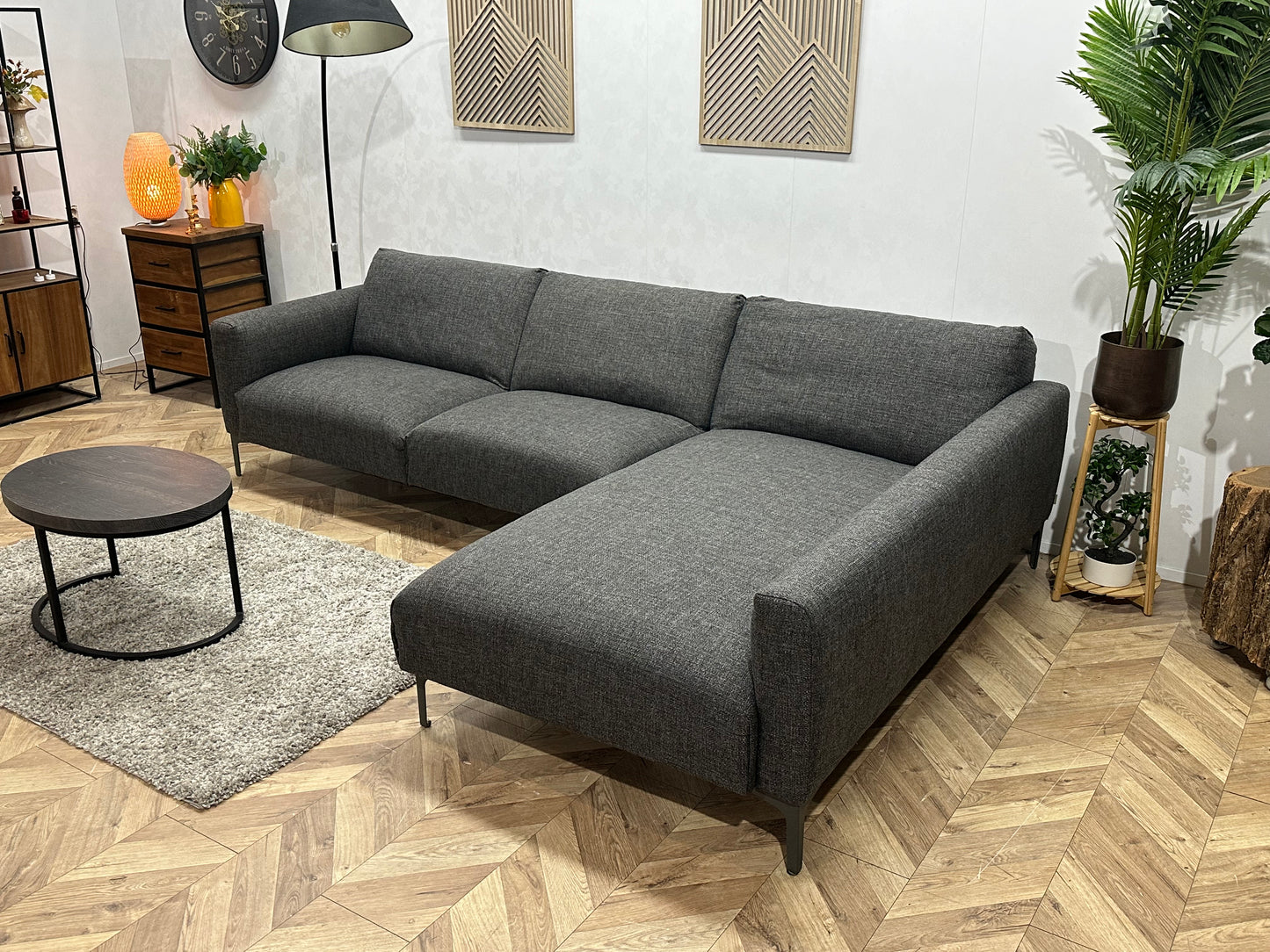 Bert Plantagie Antraciet Design Hoekbank ~ Vaste Kussens