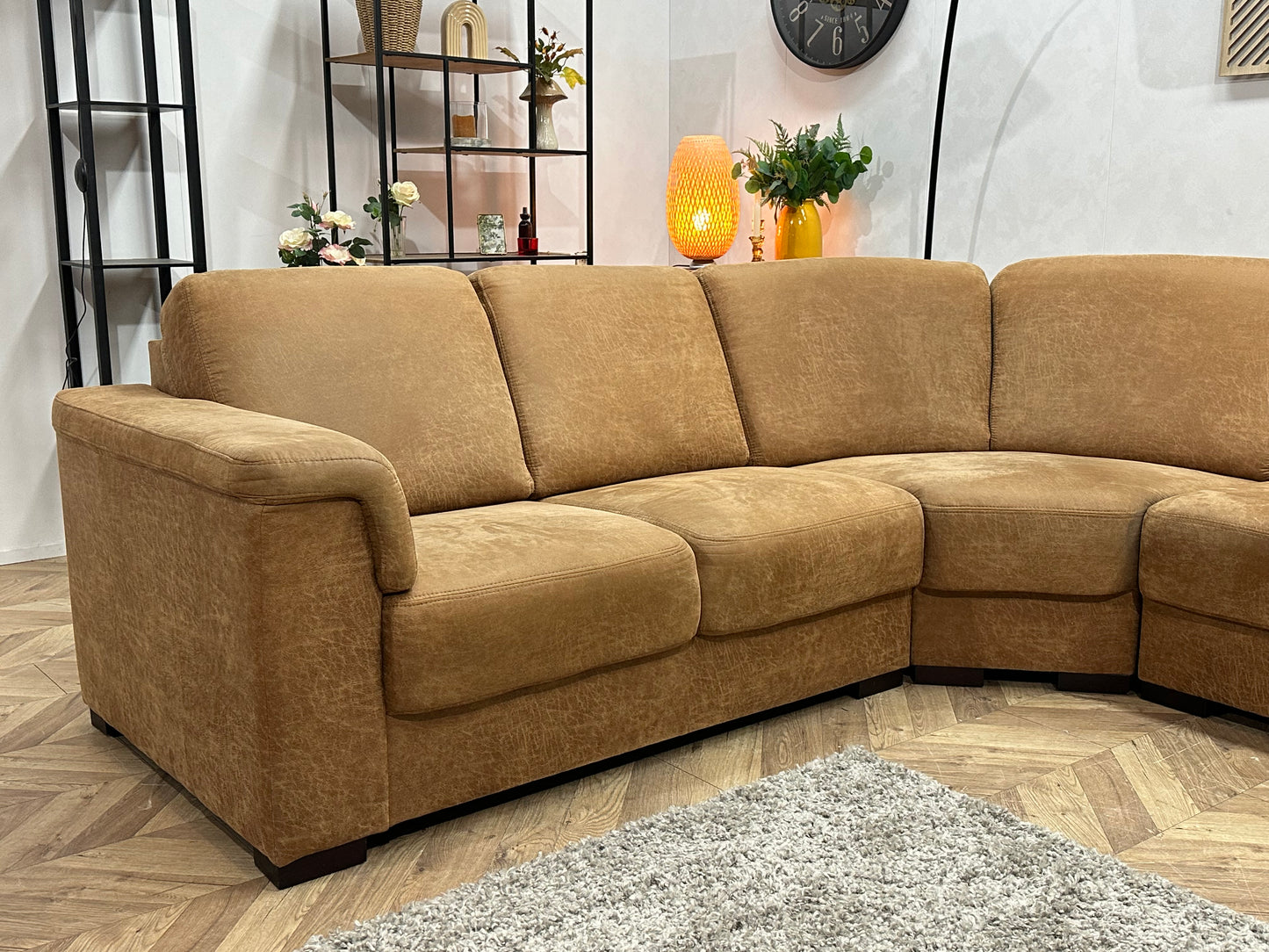 Cognac Bruine Suède Stoffen U Bank ~ Vaste Kussens