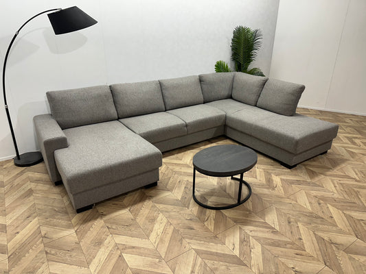 Licht Grijze U Bank ~ Losse Rugkussens Met Afneembare Hoezen