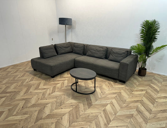 In.House Antraciet Hoekbank ~ Losse Rugkussens Met Afneembare Hoezen