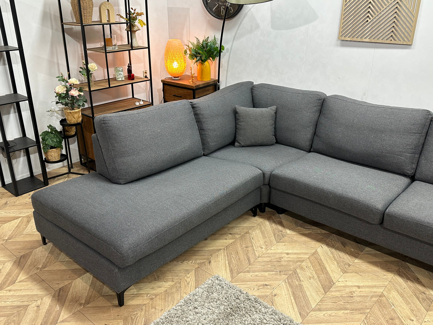 Antraciet U Bank ~ Losse Kussens Met Afneembare Hoezen