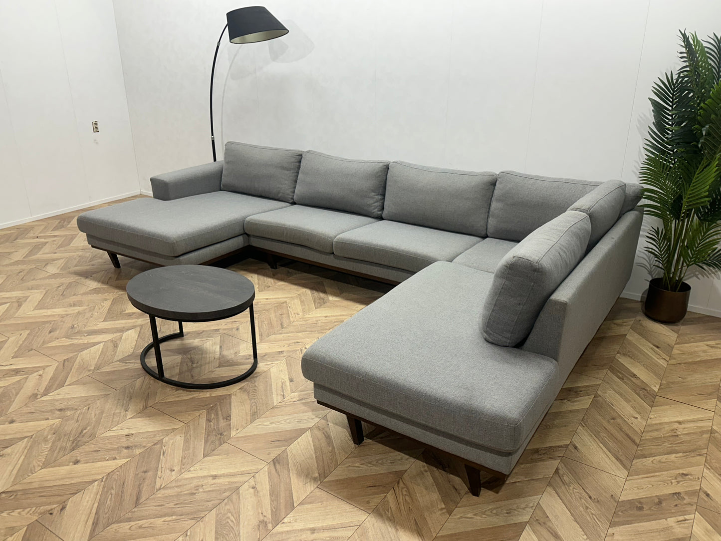 Licht Grijze U Bank ~ Losse Kussens Met Afneembare Hoezen