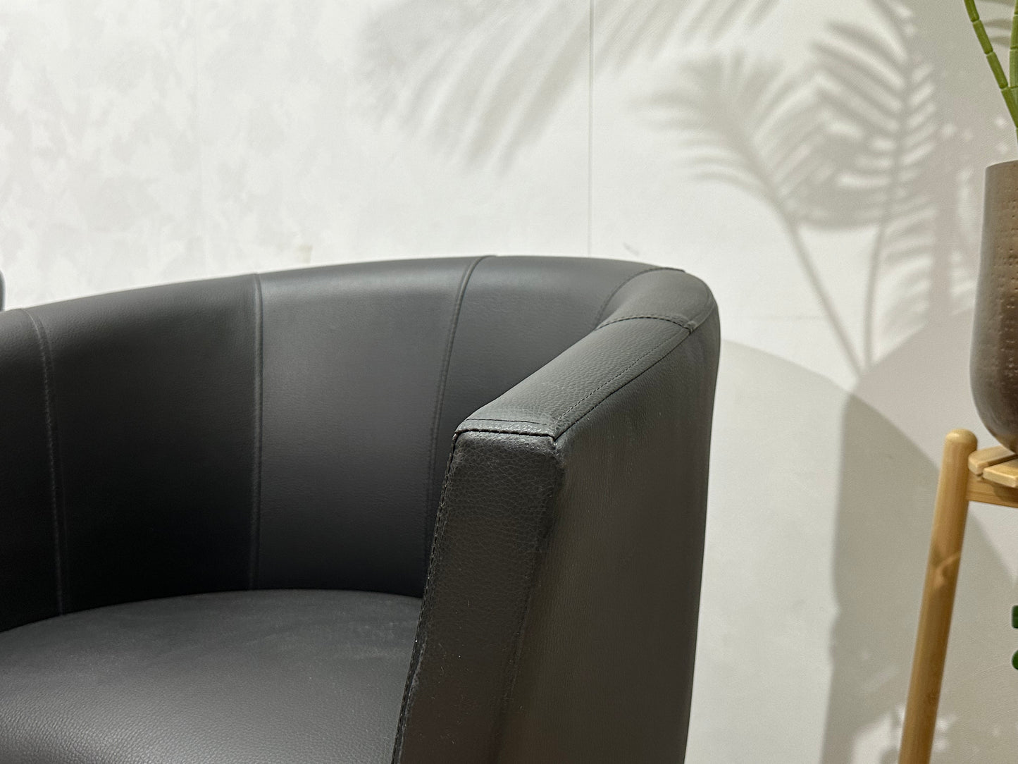 Zwarte lederen Stoelen Set