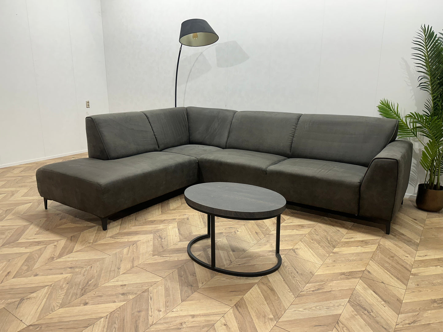 Antraciet Suède Stoffen Hoekbank