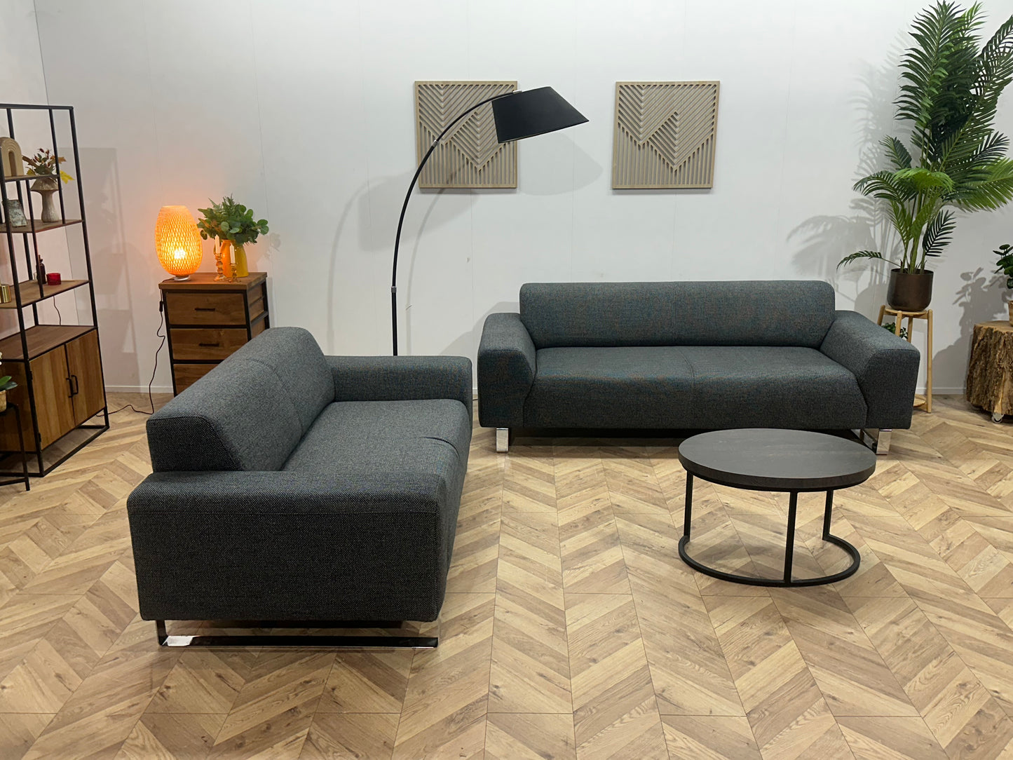 Montèl Grijze Banken Set ~ Vaste Kussens