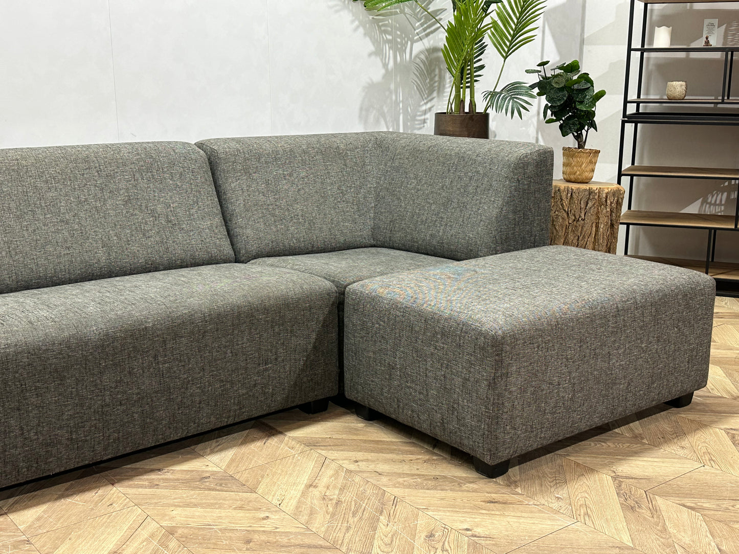 Grijze U Bank ~ Vaste Kussens