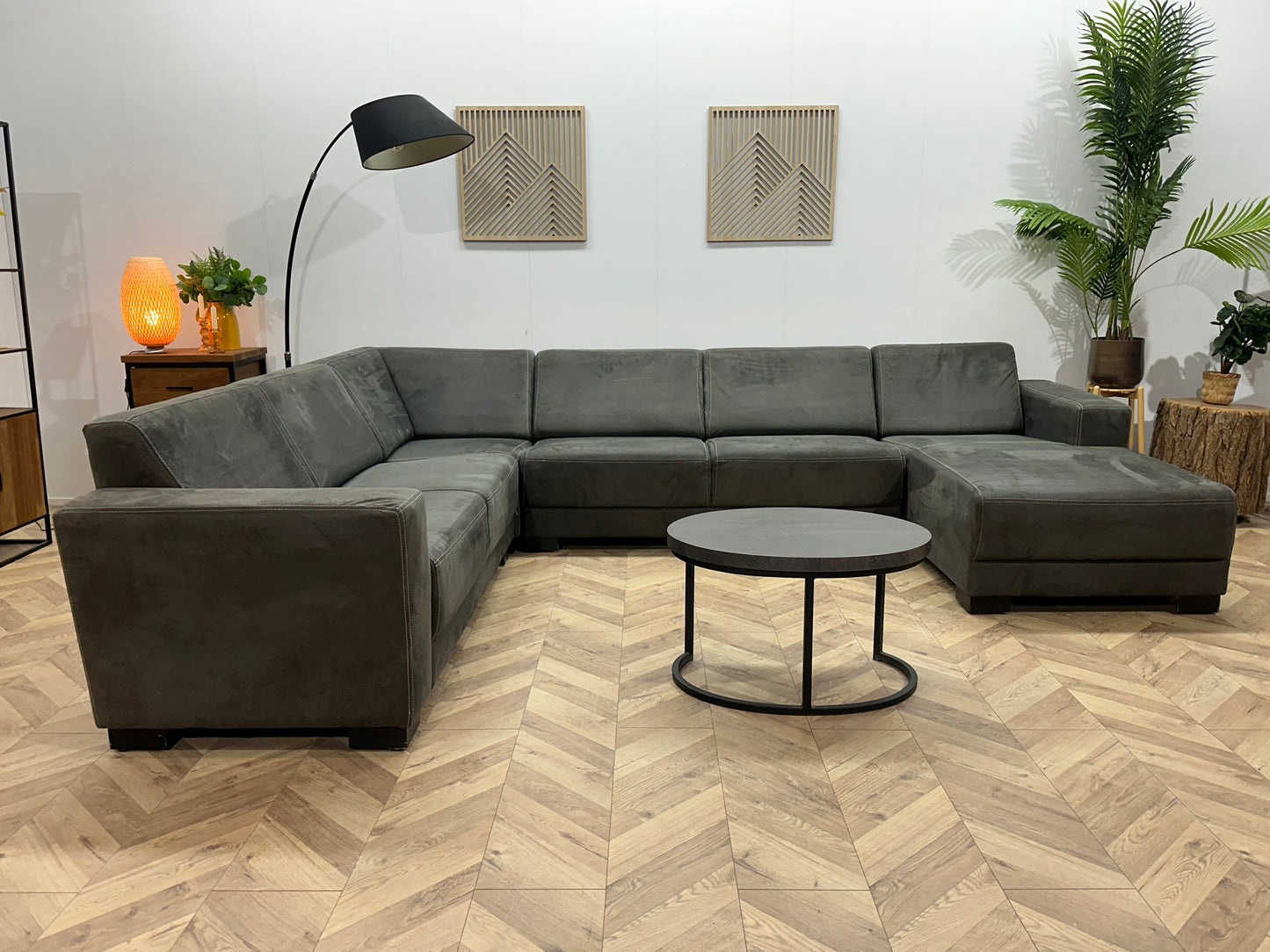 Antraciet Suède Stoffen U Bank ~ Vaste Kussens