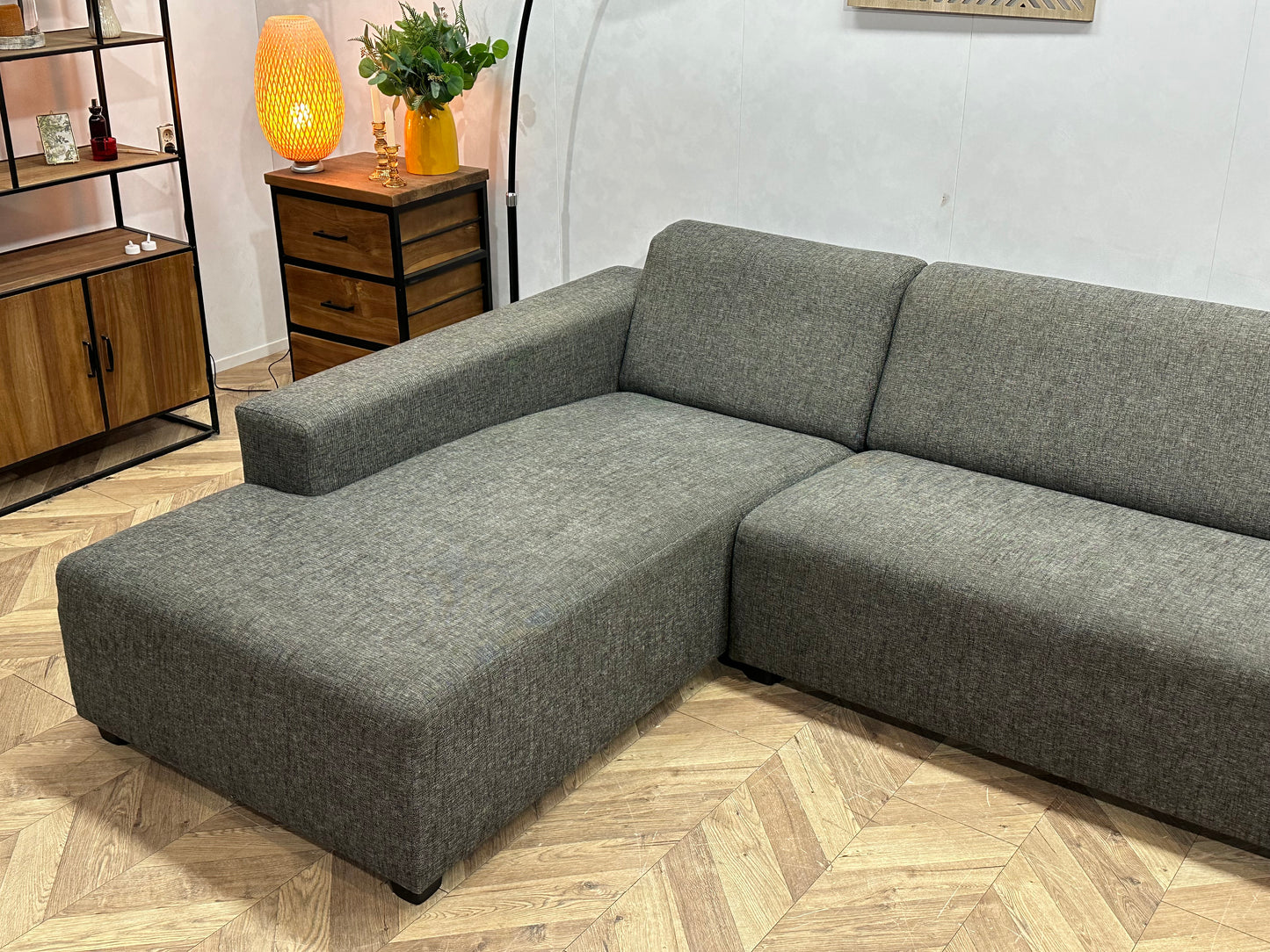 Grijze U Bank ~ Vaste Kussens